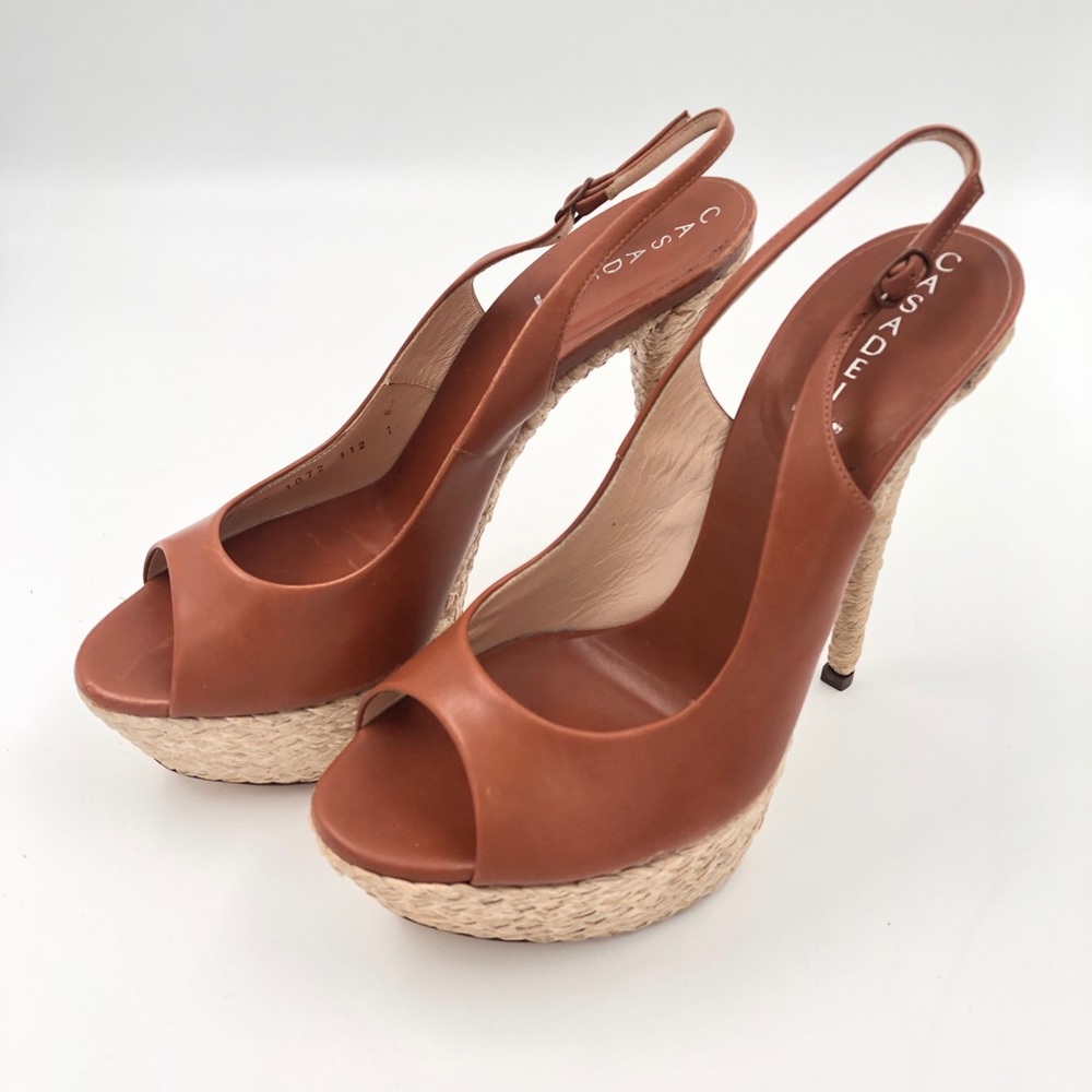 New Casadei Peep Toe Slingback Heels